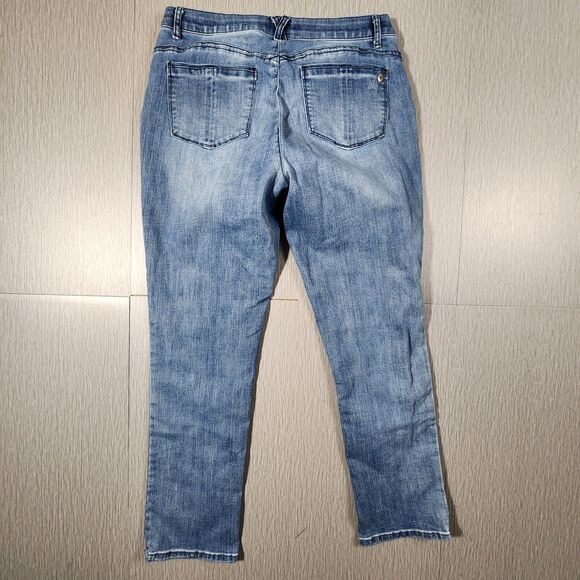 Democracy Jeans Womens 10 Blue Straight Ab Solution Stretch Medium Denim - Picture 6 of 12